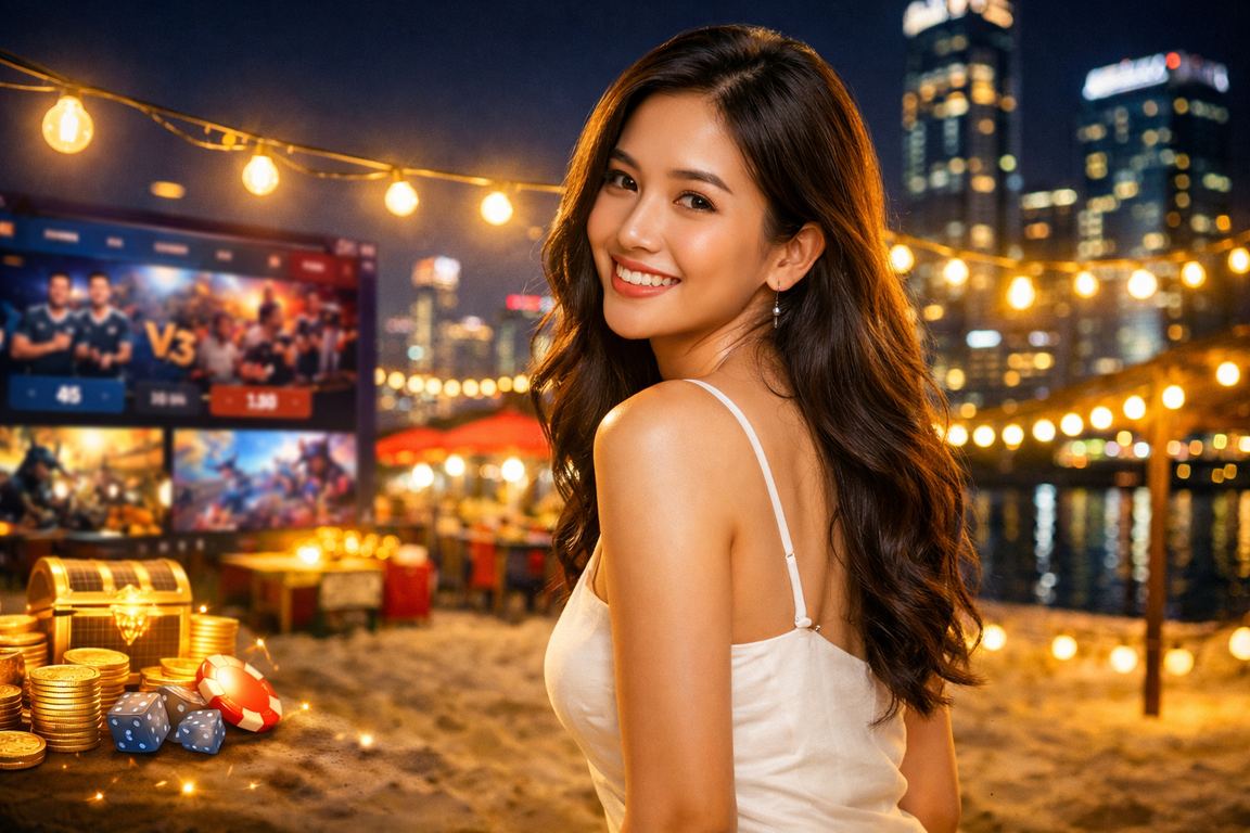 Cộng đồng esports cá cược tại chợ đêm Hà Nội với màn hình neon sáng rực