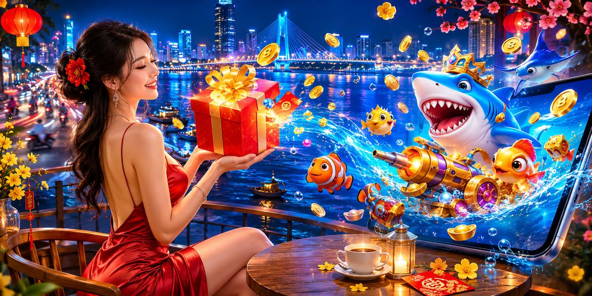 Người chơi tại TP. HCM thư giãn với cà phê và chơi bắn cá trực tuyến trên điện thoại